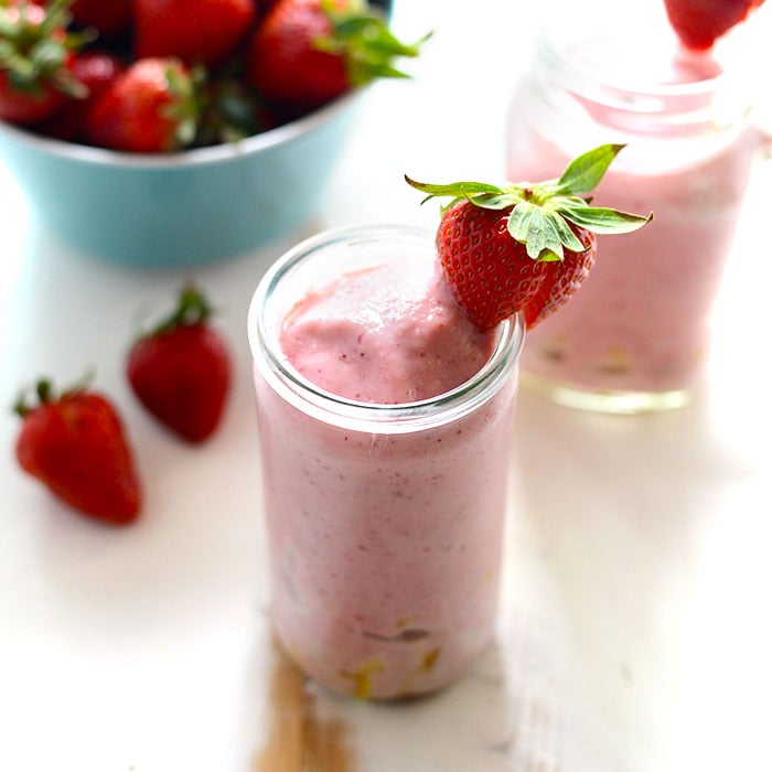 Thick & Creamy Strawberry Pineapple Smoothie with No Added Sugar